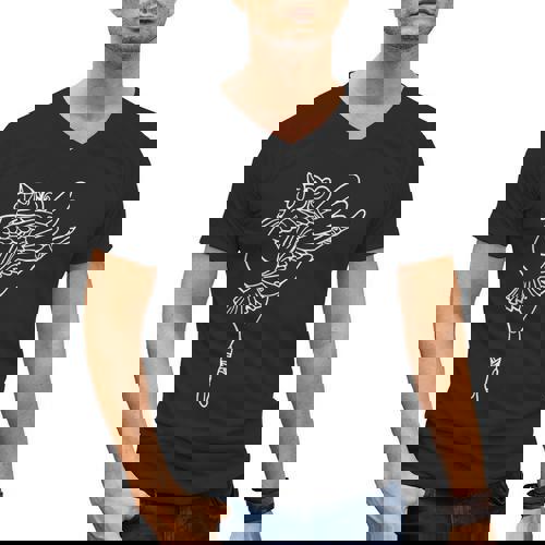 Dancing Turkey Happy Thanksgiving Day Ballet Dance Teacher Men&#x27;s V-Neck T-Shirt - teacherstshirts.com