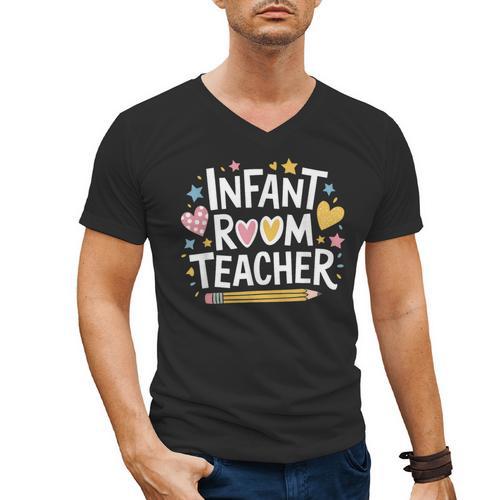 Daycare Provider Toddler Teaching Infant Room Teacher Men's V-Neck T-Shirt - teacherstshirts.com DE