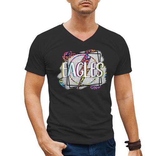 Eagles Teacher School Sports Fan Team Spirit Men's V-Neck T-Shirt - teacherstshirts.com DE