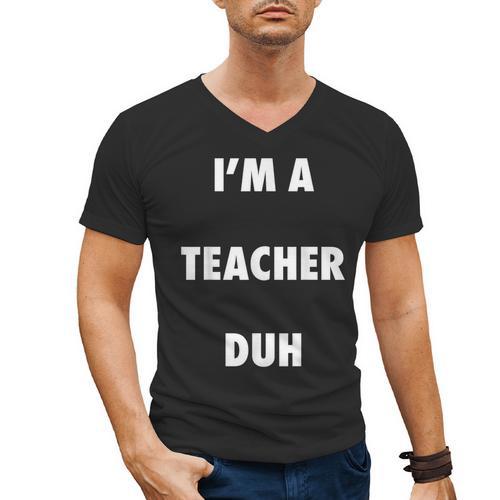 Easy Halloween Teacher Costume Shirt For Men Women Kids Men's V-Neck T-Shirt - teacherstshirts.com