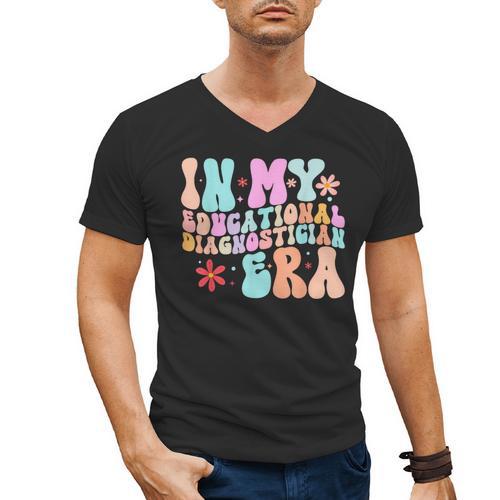 In My Educational Diagnostician Era Learning Support Teacher Men's V-Neck T-Shirt - teacherstshirts.com UK