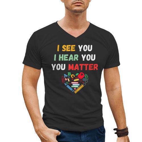 Emotional Intelligence Quote For School Counselor Teacher Men's V-Neck T-Shirt - teacherstshirts.com DE