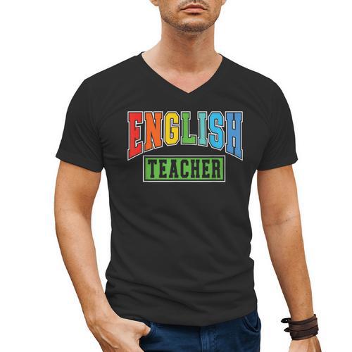 English Teacher Men Women Grammar Class English Teacher Men's V-Neck T-Shirt - teacherstshirts.com AU