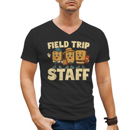 Field Trip Teacher Field Men's V-Neck T-Shirt - teacherstshirts.com CA
