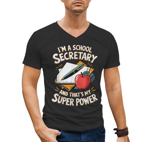 Front Office Teacher Admin Mother I'm A School Secretary Men's V-Neck T-Shirt - teacherstshirts.com AU