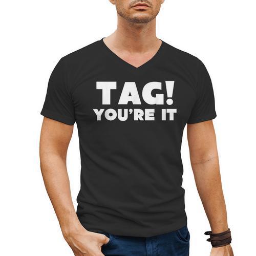 Fun Summer Tag You'Re It Teacher Vacation T-Shirt For Men Women Girls Kids Men's V-Neck T-Shirt - teacherstshirts.com AU