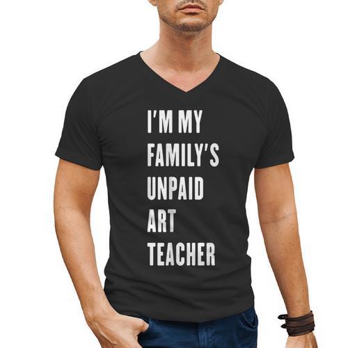Funny Art Teacher Men's V-Neck T-Shirt - teacherstshirts.com
