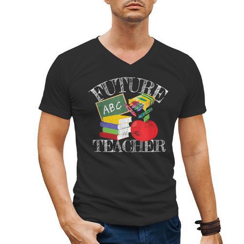 Future Teacher Costume Tee For Men Women Adults And Kids Men's V-Neck T-Shirt - teacherstshirts.com