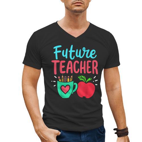 Future Teacher Education Student Men's V-Neck T-Shirt - teacherstshirts.com