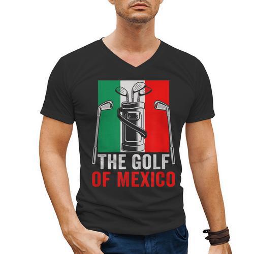 The Golf Of Mexico Golf Player Golf Teacher Golfer For Men Women Men's V-Neck T-Shirt - teacherstshirts.com DE