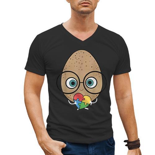 The Good Egg Teacher Halloween Costume Food Group Cute Men's V-Neck T-Shirt - teacherstshirts.com UK