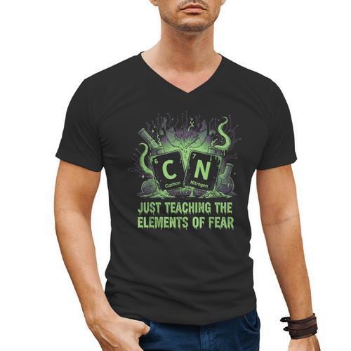 Halloween 67 Meme Science Chemistry Teacher Periodic Table Men's V-Neck T-Shirt - teacherstshirts.com AU