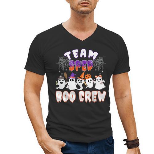 Halloween Costume Team SPED Teacher Special Education Men's V-Neck T-Shirt - teacherstshirts.com UK