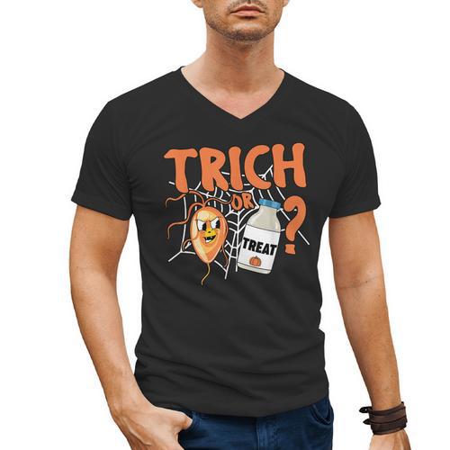 Halloween Medical Lab Science Microbiology Scientist Teacher Men Women Men's V-Neck T-Shirt - teacherstshirts.com AU