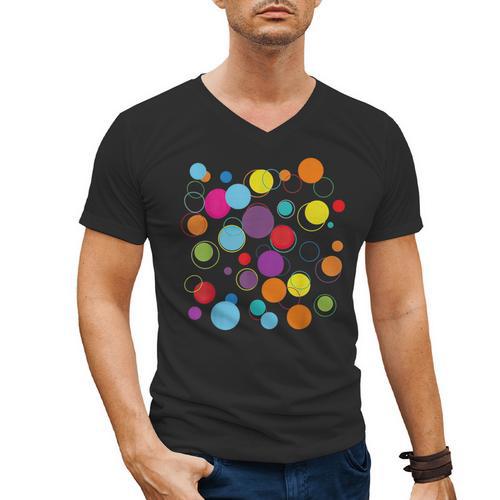 Happy Dot Day Colorful Polka Dot Art Teacher Student Kids Men's V-Neck T-Shirt - teacherstshirts.com