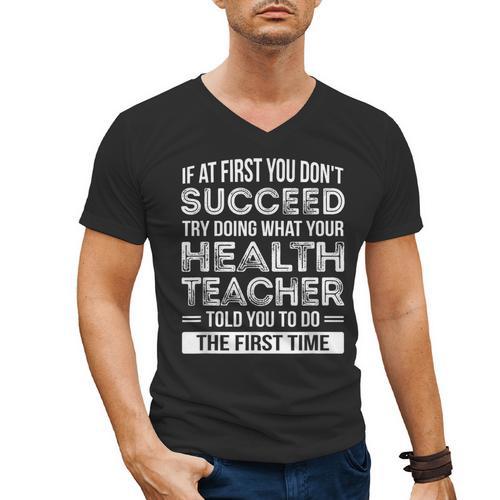 Health Teacher Tshirt Appreciation For Men Women Men's V-Neck T-Shirt - teacherstshirts.com DE