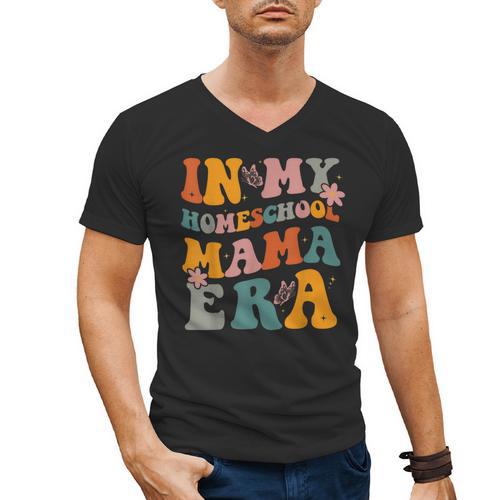 In My Homeschool Mama Era Mom Teacher Men's V-Neck T-Shirt - teacherstshirts.com UK