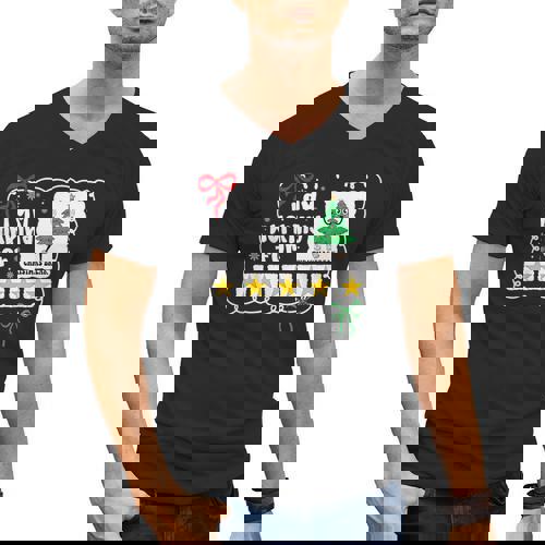 I&#x27;m Working For Christmas Break 5 Stars Christmas Teacher Men&#x27;s V-Neck T-Shirt - teacherstshirts.com