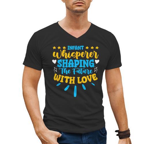 Infant Whisperer Daycare School Childcare Infant Teacher Men's V-Neck T-Shirt - teacherstshirts.com CA