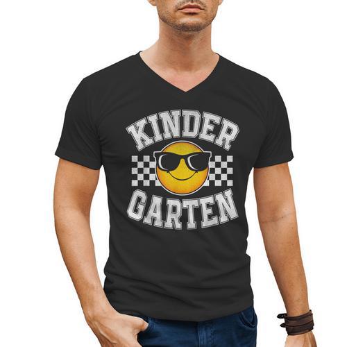 Kindergarten Teacher First Day Of Kinder Back To School Men's V-Neck T-Shirt - teacherstshirts.com AU