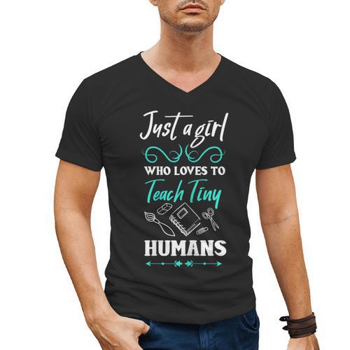 Kindergarten Teacher Shirt Humor Preschool Teacher Men's V-Neck T-Shirt - teacherstshirts.com AU