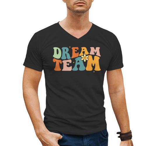 Last Day Of School Back To School Dream-Team Teacher Kids Men's V-Neck T-Shirt - teacherstshirts.com