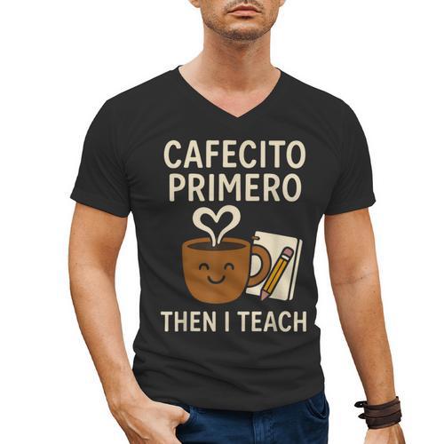Latina Teacher Bilingual Educator Spanish Heritage Empower Men's V-Neck T-Shirt - teacherstshirts.com