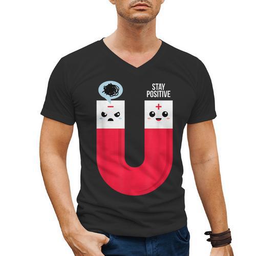 Magnet Science Pun T-Shirt For Geeks Science Teachers Men's V-Neck T-Shirt - teacherstshirts.com CA