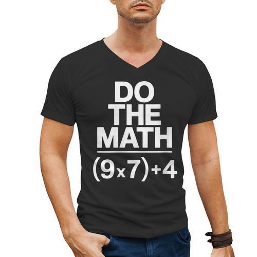 Do The Math Equation Thanksgiving Teacher 67 Six Seven 6 7 Men's V-Neck T-Shirt - teacherstshirts.com CA