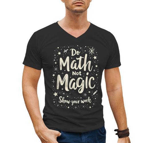 Do Math Not Magic Math Teacher Back To School Men's V-Neck T-Shirt - teacherstshirts.com UK