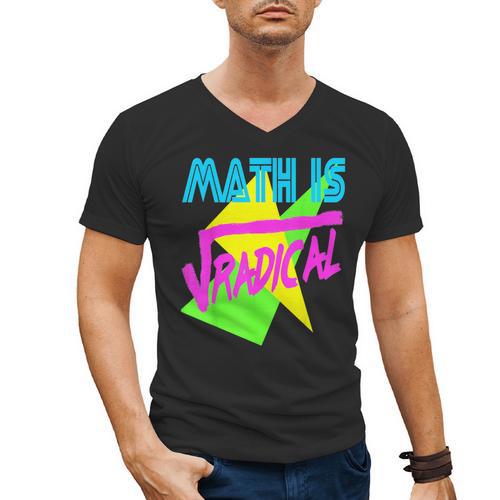 Math Is Radical Retro 80s Vintage Algebra Teacher Men's V-Neck T-Shirt - teacherstshirts.com DE
