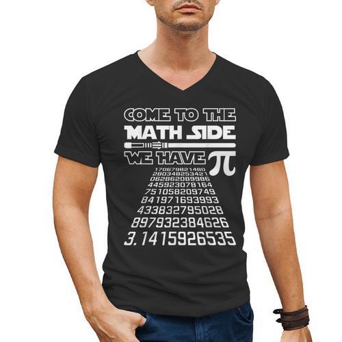 Come To The Math Side We Have Pie Shirt Pi Day Teacher Men's V-Neck T-Shirt - teacherstshirts.com