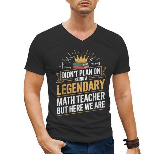 Math Teacher For Algebra Lovers Mathematics Men's V-Neck T-Shirt - teacherstshirts.com DE