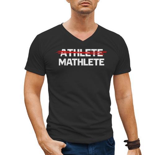 Mathlete For Math Team Students Algebra Math Teacher Men's V-Neck T-Shirt - teacherstshirts.com DE