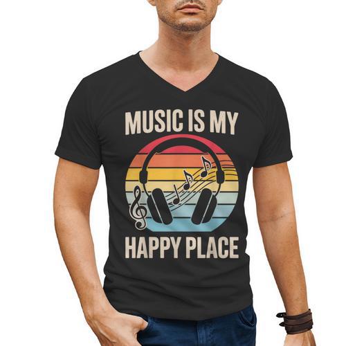 Music For Men Women Music Teacher Music Lover Men's V-Neck T-Shirt - teacherstshirts.com DE