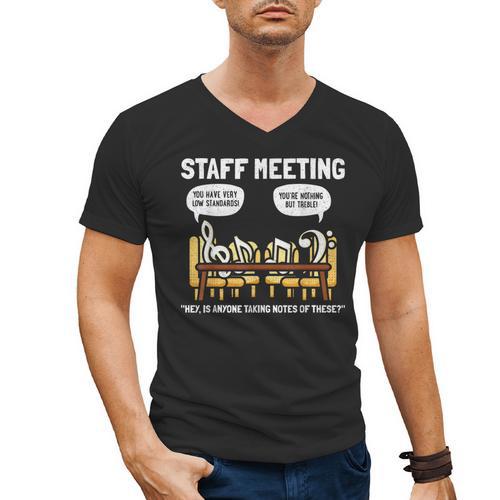 Music Theory Musician Music Teacher Musical Notes For Men Women Girls Kids Men's V-Neck T-Shirt - teacherstshirts.com UK