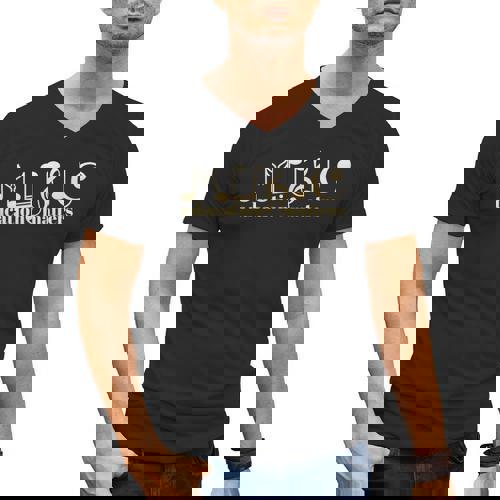 Music Teacher Life Musician Quote Music Education Matters Men&#x27;s V-Neck T-Shirt - teacherstshirts.com