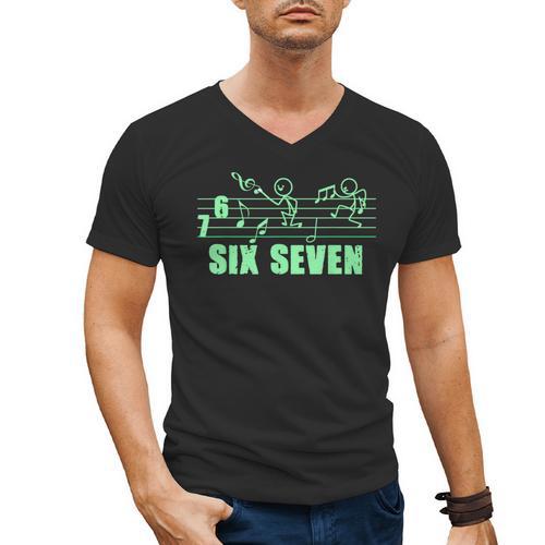 Musical 67 Music Meme Slang Six Seven Music Teacher Men's V-Neck T-Shirt - teacherstshirts.com
