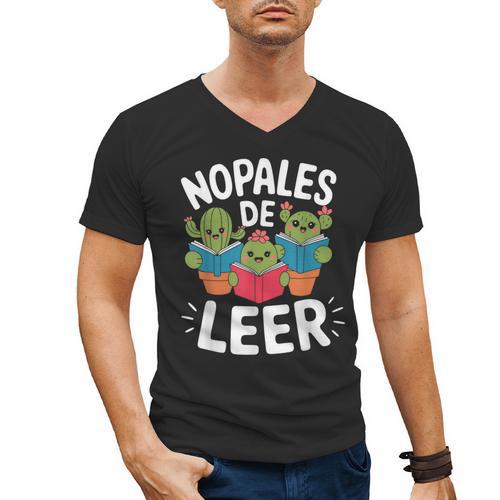 Nopales De Leer Bilingual Teacher Maestra Spanish Teacher Men's V-Neck T-Shirt - teacherstshirts.com AU