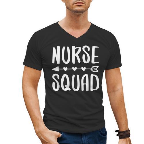 Nurse Squad Shirt Teacher Student Nursing Team For Men Women Girls Kids Men's V-Neck T-Shirt - teacherstshirts.com AU