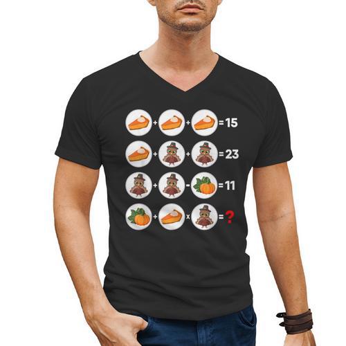 Order Of Operations Math Quiz Game Teacher Thanksgiving Men's V-Neck T-Shirt - teacherstshirts.com AU