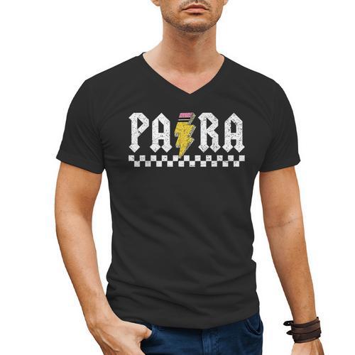Para Squad Paraprofessional Para Teacher Men's V-Neck T-Shirt - teacherstshirts.com CA