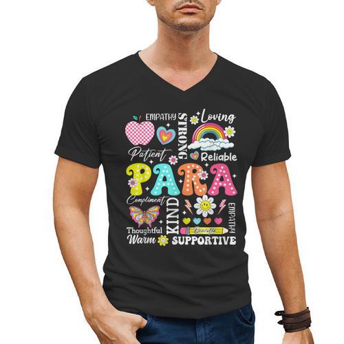 Paras Make It Possible Paraprofessional Paraeducator Teacher Men's V-Neck T-Shirt - teacherstshirts.com