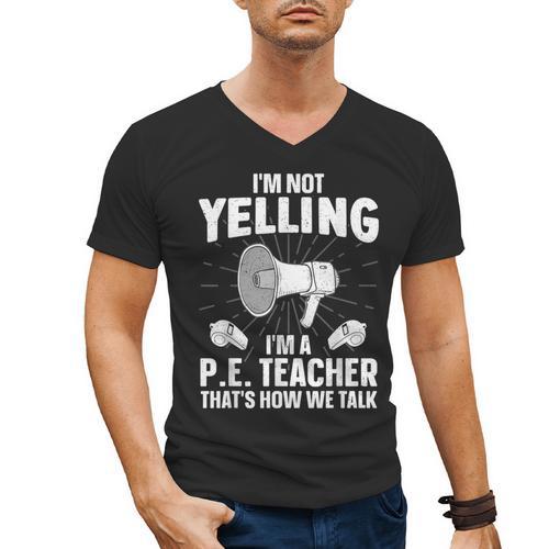 PE Teacher Art For Men Women Gym Teacher Physical Education Men's V-Neck T-Shirt - teacherstshirts.com AU