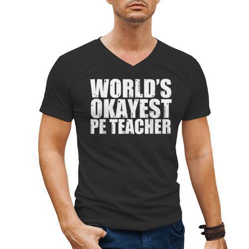 PE Teacher Men's V-Neck T-Shirt - teacherstshirts.com AU