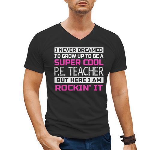 PE Teacher Shirt Physical Education Teacher Men's V-Neck T-Shirt - teacherstshirts.com AU