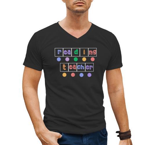 Phonics Reading Teacher Science Of Reading Literacy Coach Men's V-Neck T-Shirt - teacherstshirts.com AU