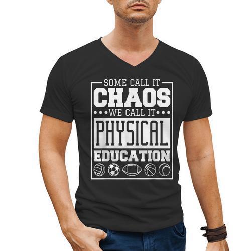Physical Education s For Pe Teachers And Students Men's V-Neck T-Shirt - teacherstshirts.com