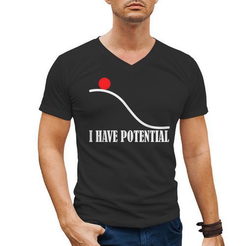 Physics I Have Potential Energy Physics Teacher Men's V-Neck T-Shirt - teacherstshirts.com UK