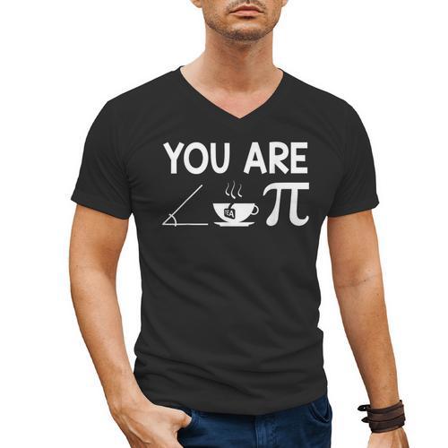 Pi Day Shirt Women Teacher 2022 Math Cutie Pie Acute Tea Pie Men's V-Neck T-Shirt - teacherstshirts.com AU